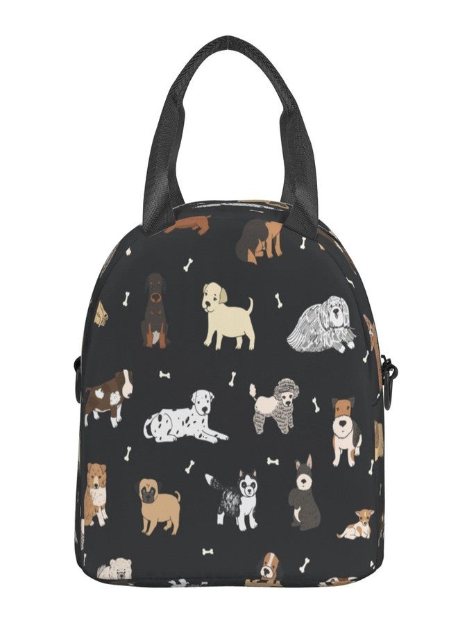 Perinsto Puppy Dogs Cute Animals Lunch Bag Cartoon Pets Reusable Insulated Lunch Tote Bag Lunchbox Container With Adjustable Shoulder Strap For Office Work School Picnic Travel - Image 2